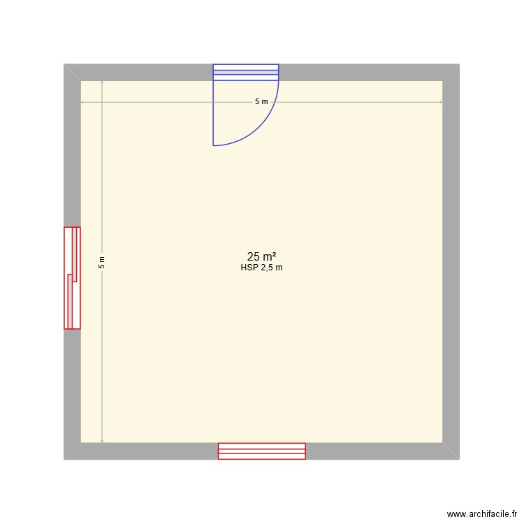 famille fontu. Plan de 1 pièce et 25 m2
