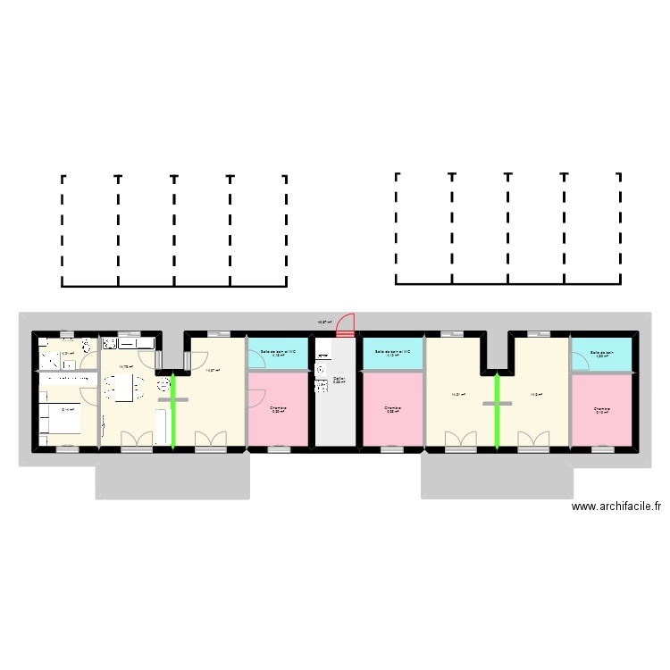 apparts. Plan de 0 pièce et 0 m2
