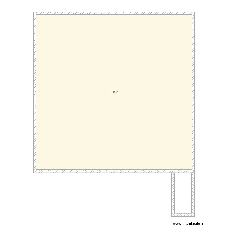 SOUS-SOL. Plan de 1 pièce et 139 m2