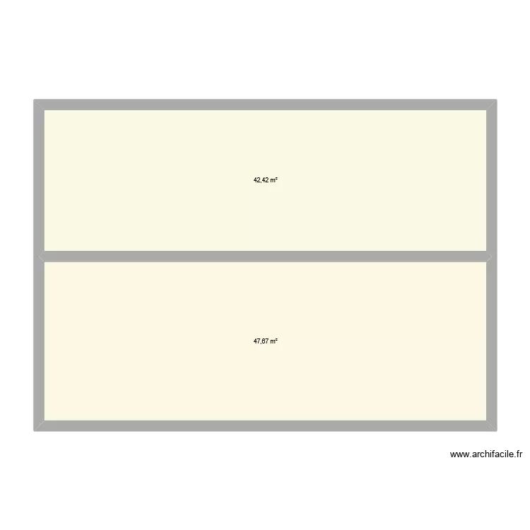 grenier. Plan de 2  et 90 m²