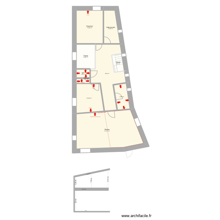 Pradel Appt 1. Plan de 0 pièce et 0 m2