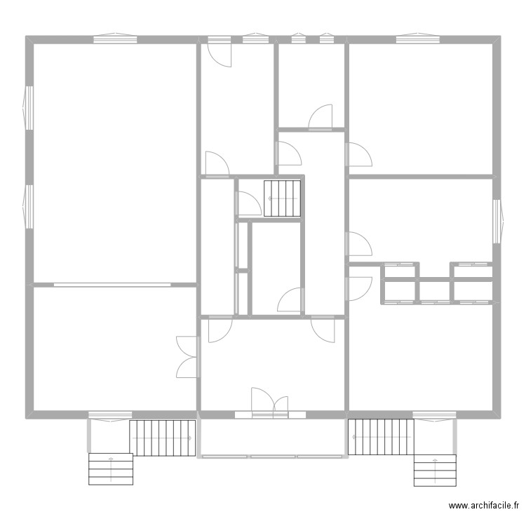 PODEVIN RDC H. Plan de 16 pièces et 171 m2