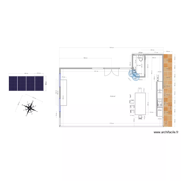 living room v2 VS wc. Plan de living room v2 VS wc. Plan de