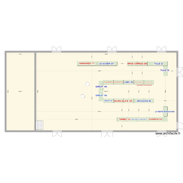 salle de carsac. Plan de 0 pièce et 0 m2