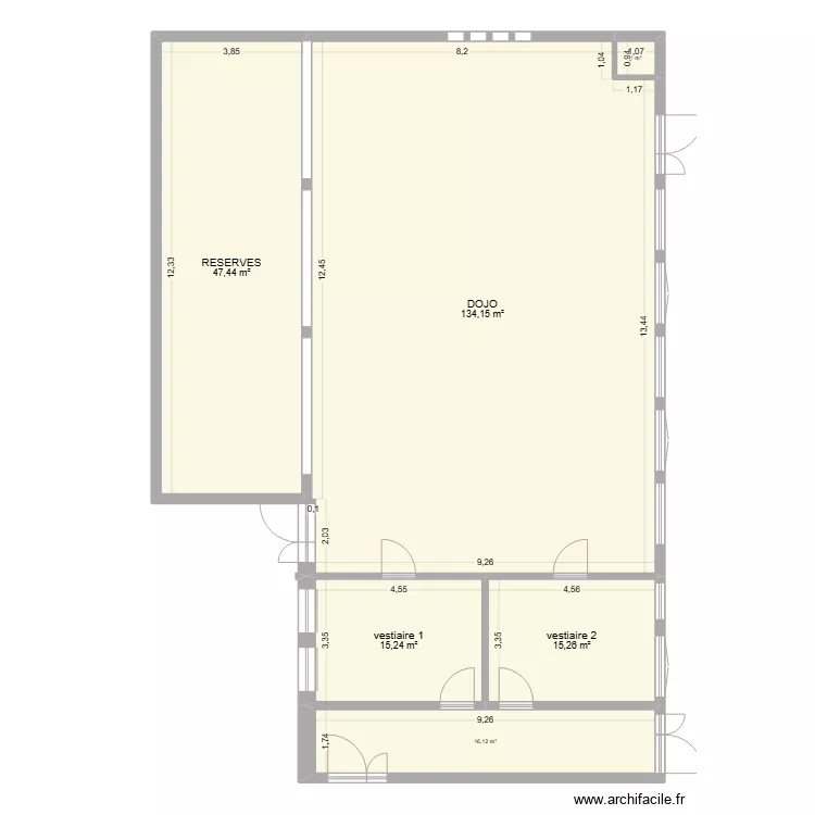 Dojo après travaux v4. Plan de Dojo après travaux v4. Plan de