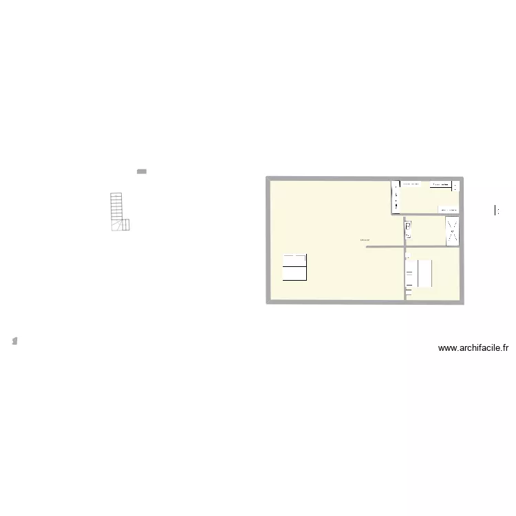 Italie. Plan de 1  et 128 m²