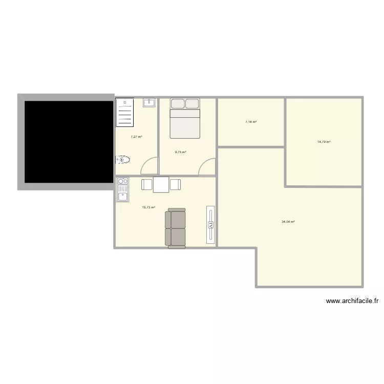 projet X. Plan de 7 Pièces et 105 m² projet X. Plan de 7 Pièces et 105 m²
