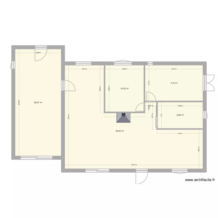 PLANS MAISON 1. Plan de 5 Pièces et 108 m²