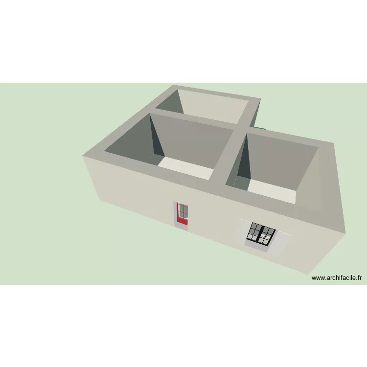 Maison 1. Plan de 2 et 50 m² Maison 1. Plan de 2 et 50 m²