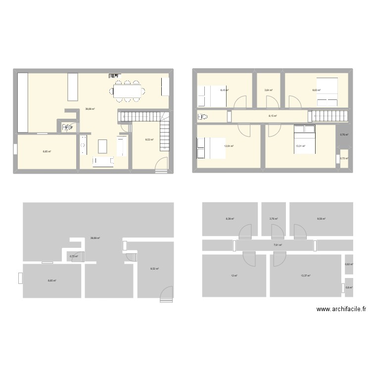 Coupe Atelier. Plan de 0 pièce et 0 m2