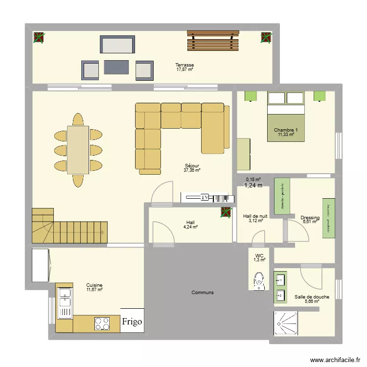 210 boite 22. Plan de 11  et 112 m²