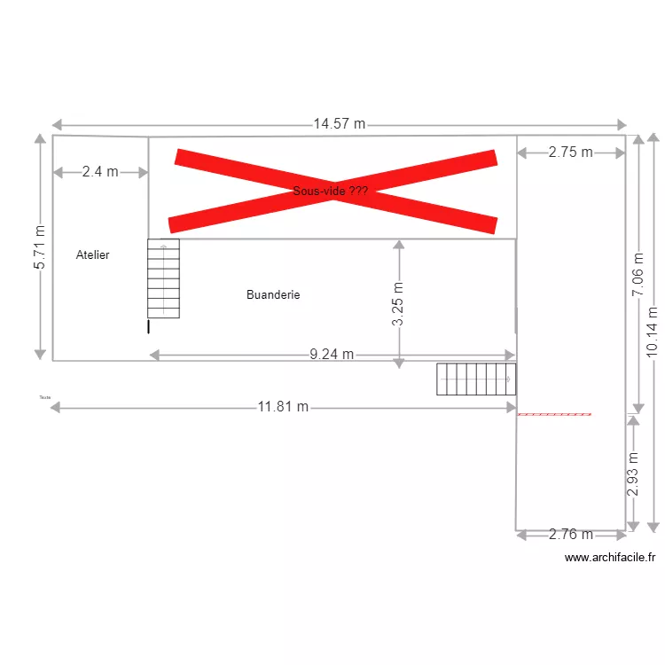 Marguerite cave. Plan de 