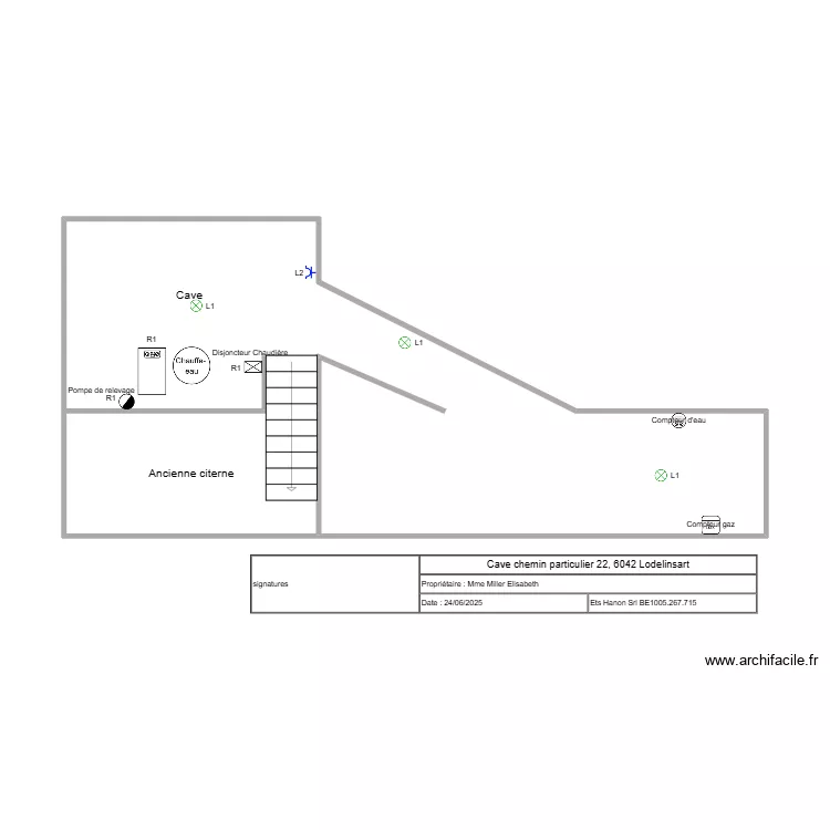 cave chemin particulier. Plan de 