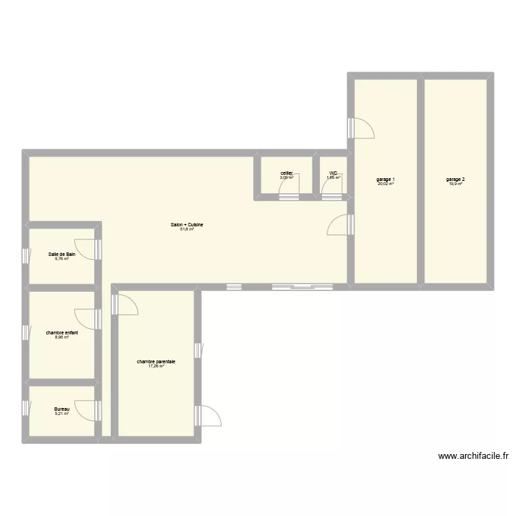 plan maison Dutertre. Plan de 