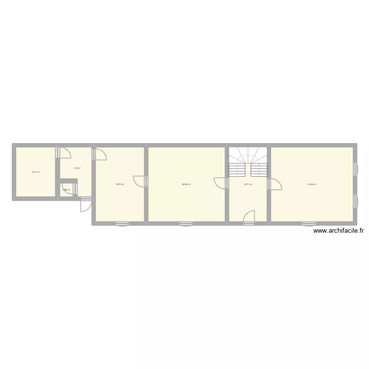 gue d'orger. Plan de 7  et 112 m²