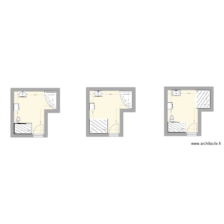 test. Plan de 3 pièces et 31 m2