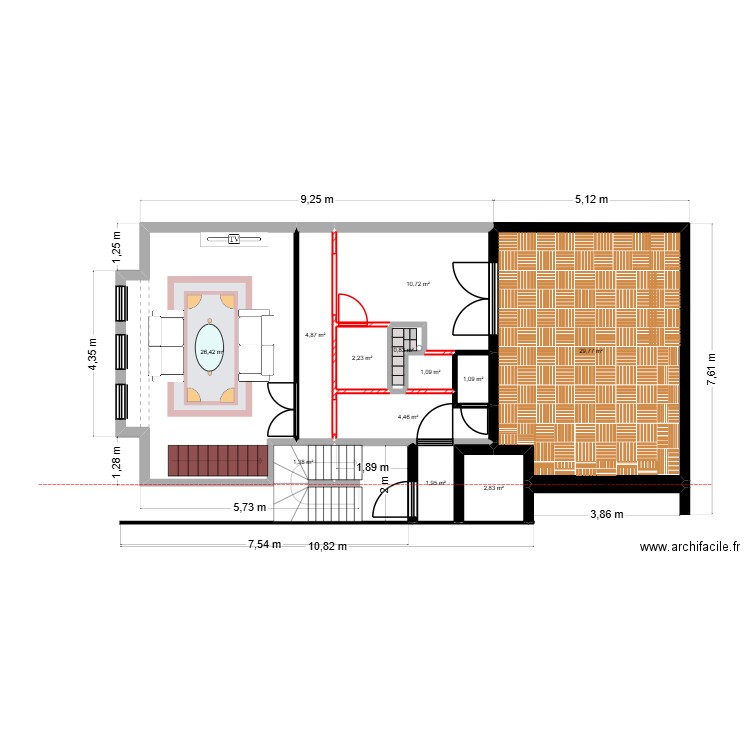 OCTAVIA UCCLE ET 3 SCH. Plan de 13 pièces et 88 m2