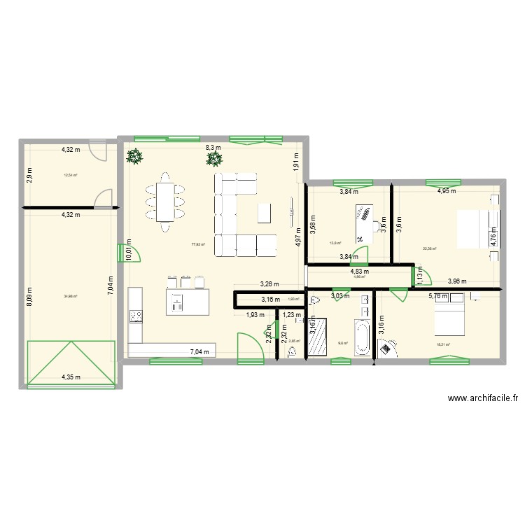 genneli 3. Plan de 10 pièces et 199 m2