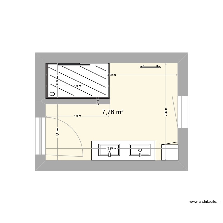 salle de bain. Plan de 0 pièce et 0 m2 salle de bain. Plan de 0 pièce et 0 m2