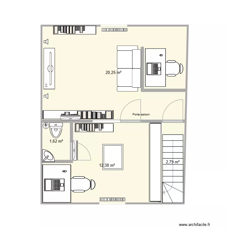 2 bureaux meubles neufs. Plan de 4  et 37 m²