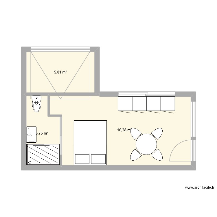 garage lecoq st paul les dax. Plan de 3 pièces et 25 m2