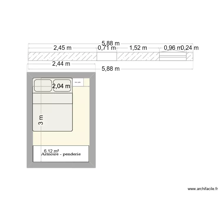 20261029 1 new chambre Yoann. Plan de 1 Pièce et 6 m² 20261029 1 new chambre Yoann. Plan de 1 Pièce et 6 m²