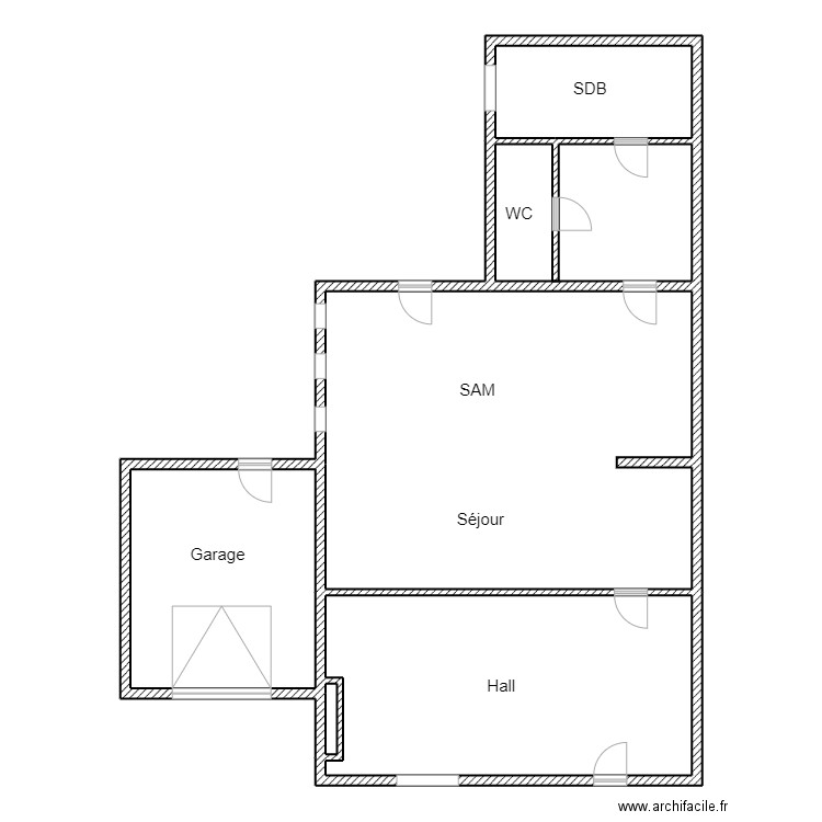 Vairon. Plan de 6 pièces et 153 m2