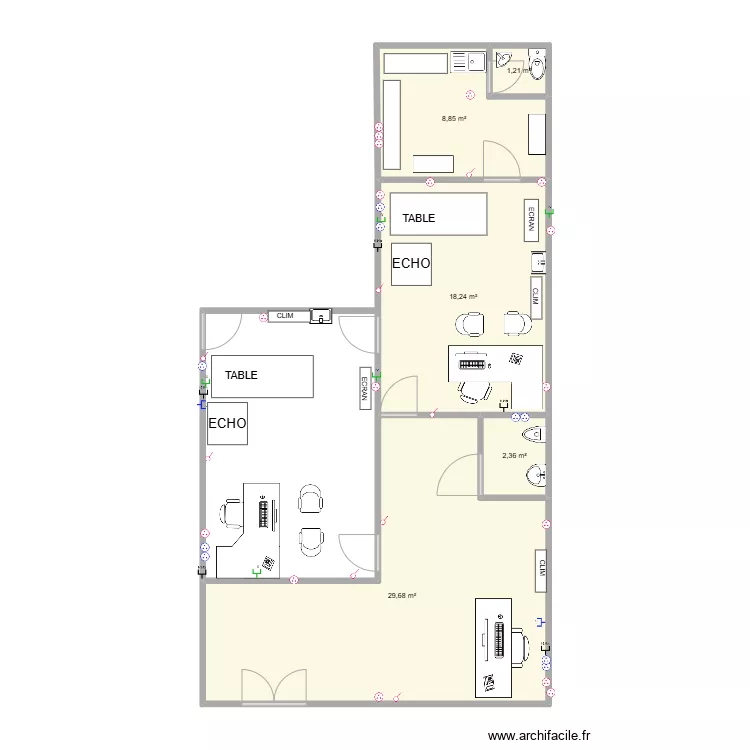 CAB CAYENNE. Plan de 