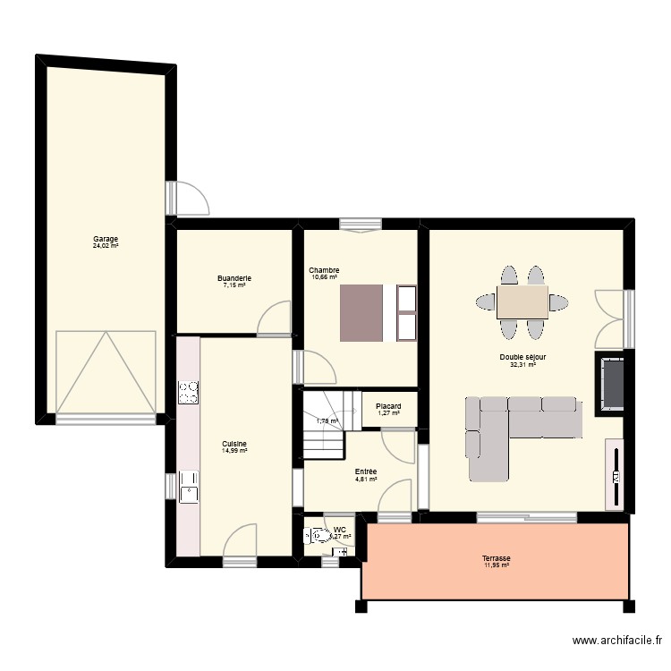 NAPPINI. Plan de 19 pièces et 183 m2