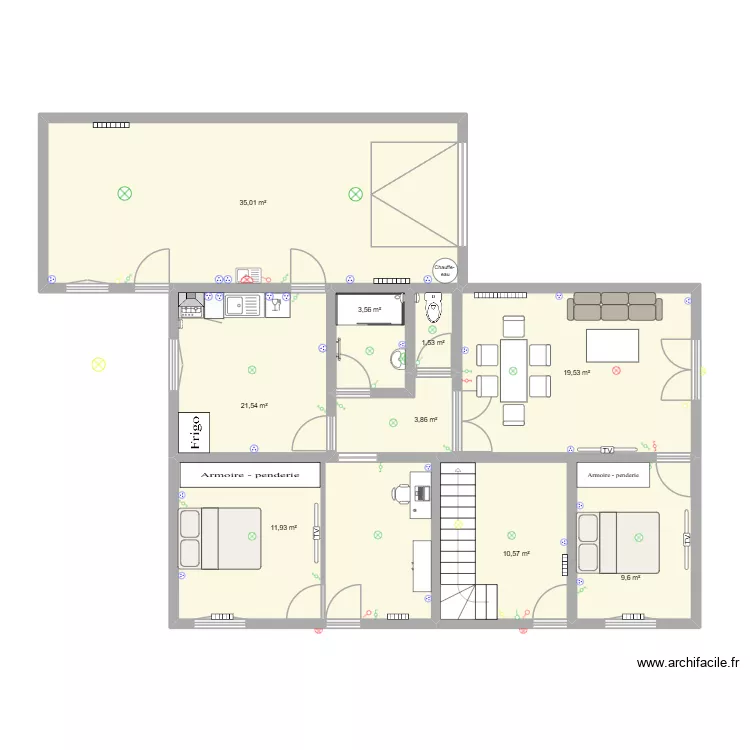 Maison Lannemezan (Bas). Plan de 9 et 117 m² Maison Lannemezan (Bas). Plan de 9 et 117 m²
