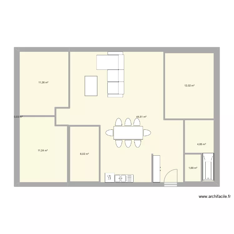 modele 3. Plan de 8  et 119 m²
