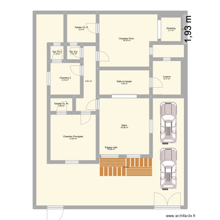Maison BV 2. Plan de 14 pièces et 159 m2