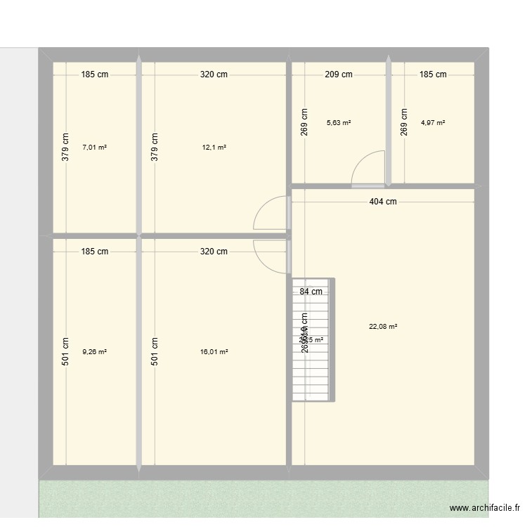 CHAUMONT. Plan de 14 pièces et 162 m2