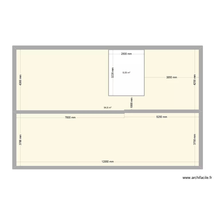 PROJET. Plan de 2 Pièces et 111 m²