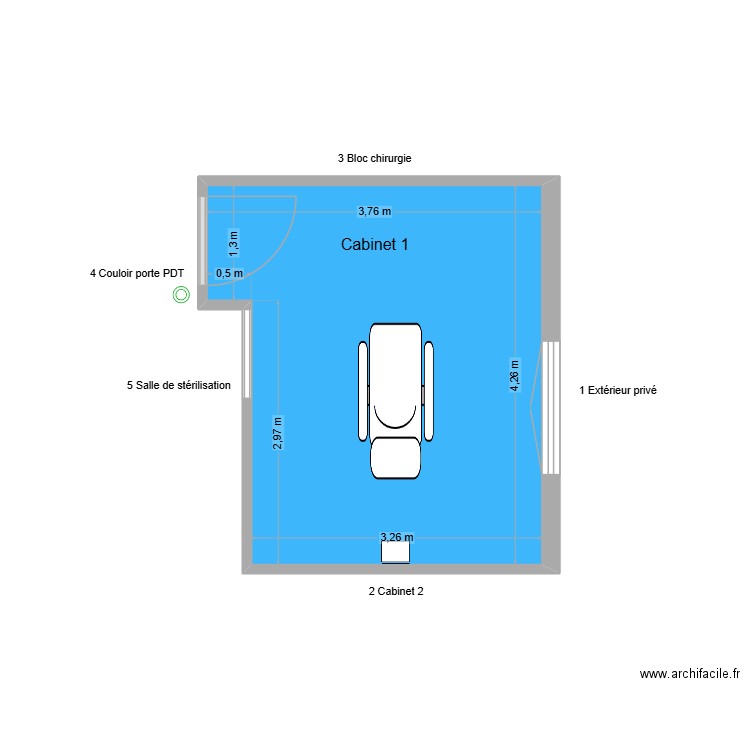 31704 Cabinet 1. Plan de 1 pièce et 15 m2