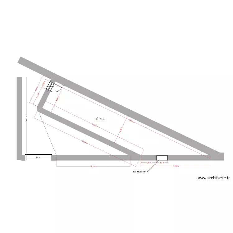 Vue en plan ARMATAN RDC/R1 EXISTANT. Plan de 