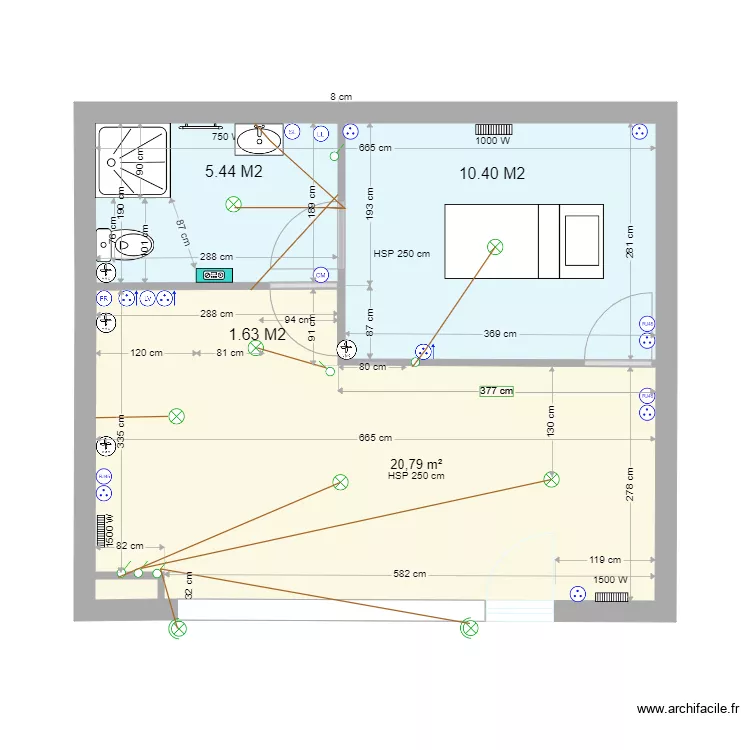 magasin 6 sans sdb. Plan de 
