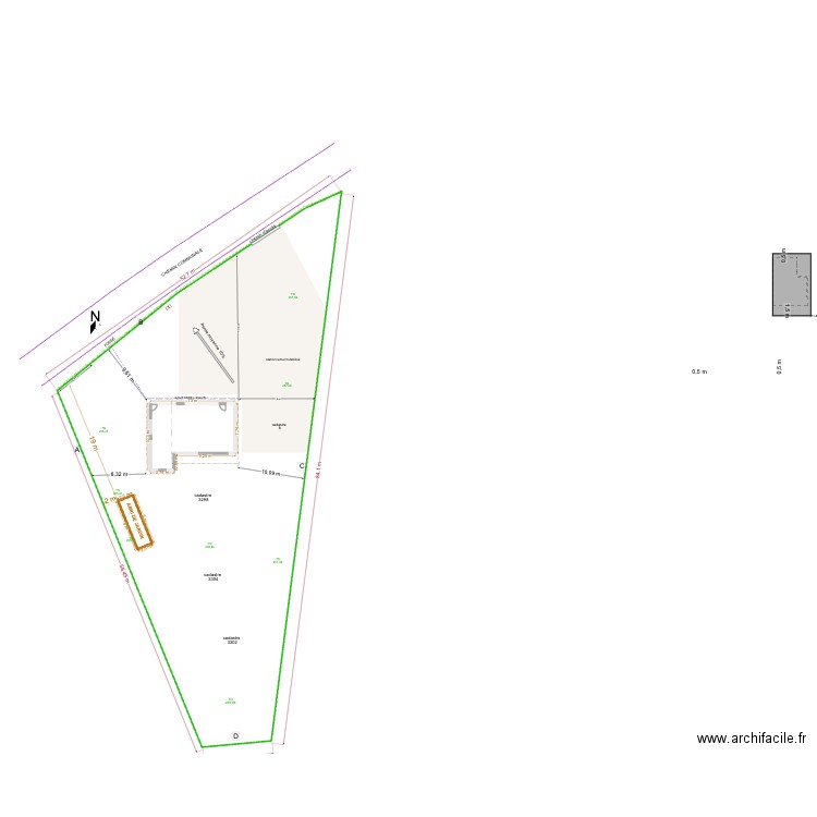 PLAN DE MASSE Déclaration préalable. Plan de 2 pièces et 118 m2
