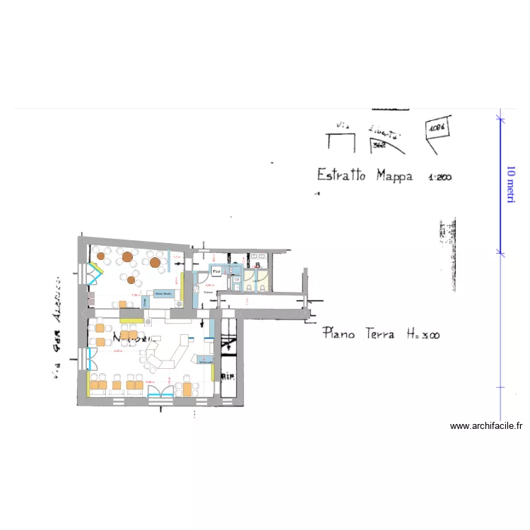 Projet 2 - AVP3 - RDC - Niveau 0. Plan de 1  et 3 m²