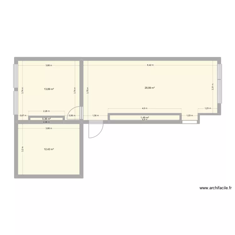 Plan 3e vierge. Plan de 5 et 57 m² Plan 3e vierge. Plan de 5 et 57 m²