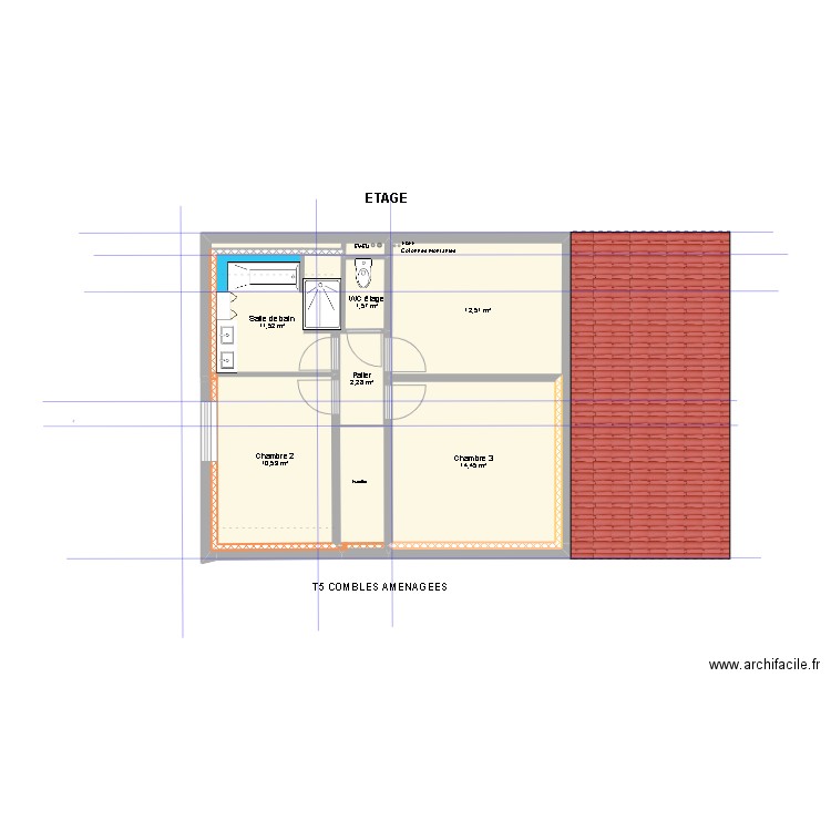 Tybo 5. Plan de 13 pièces et 199 m2