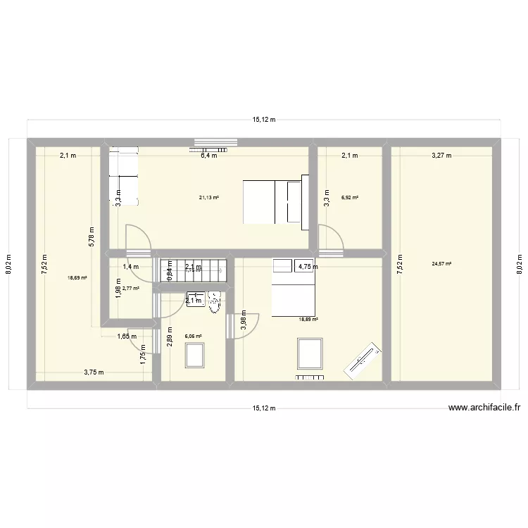 Montaut Haut 1. Plan de 8 et 101 m² Montaut Haut 1. Plan de 8 et 101 m²