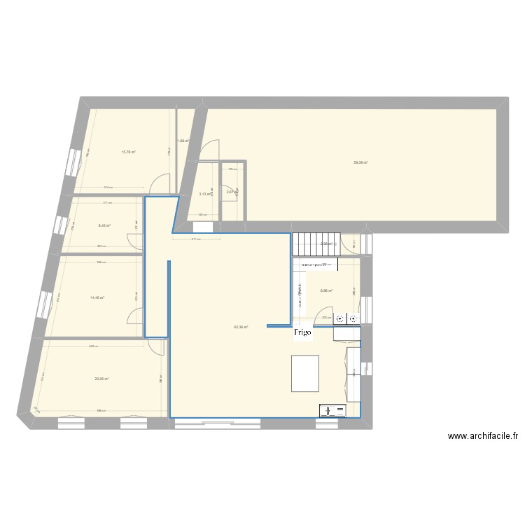 Maison p2. Plan de 15 pièces et 349 m2