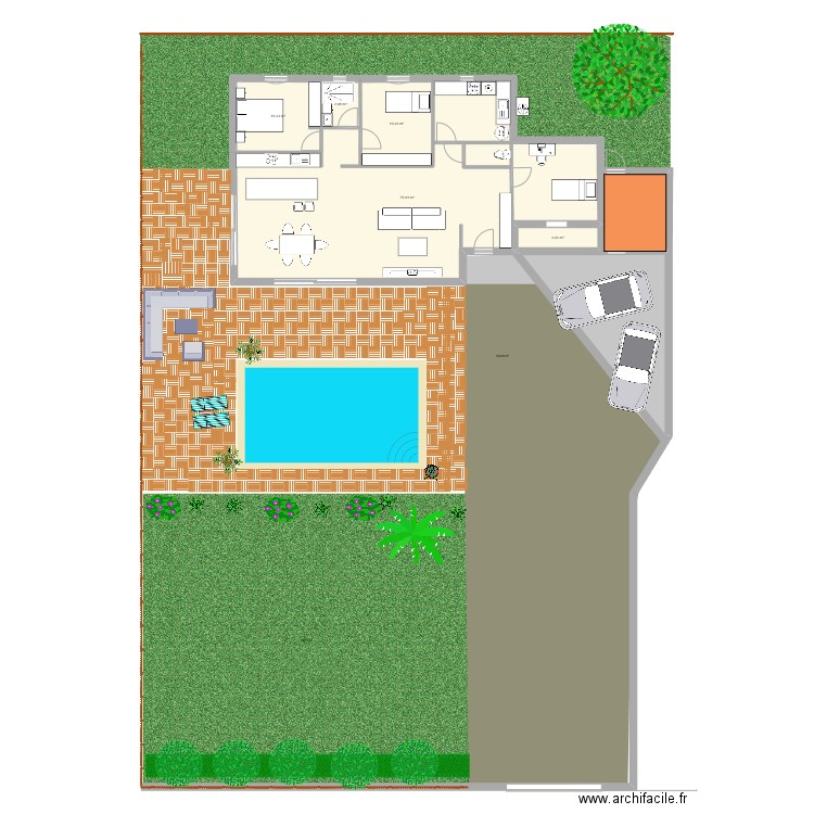 MAISON CHERMIGNAC. Plan de 5 pièces et 106 m2