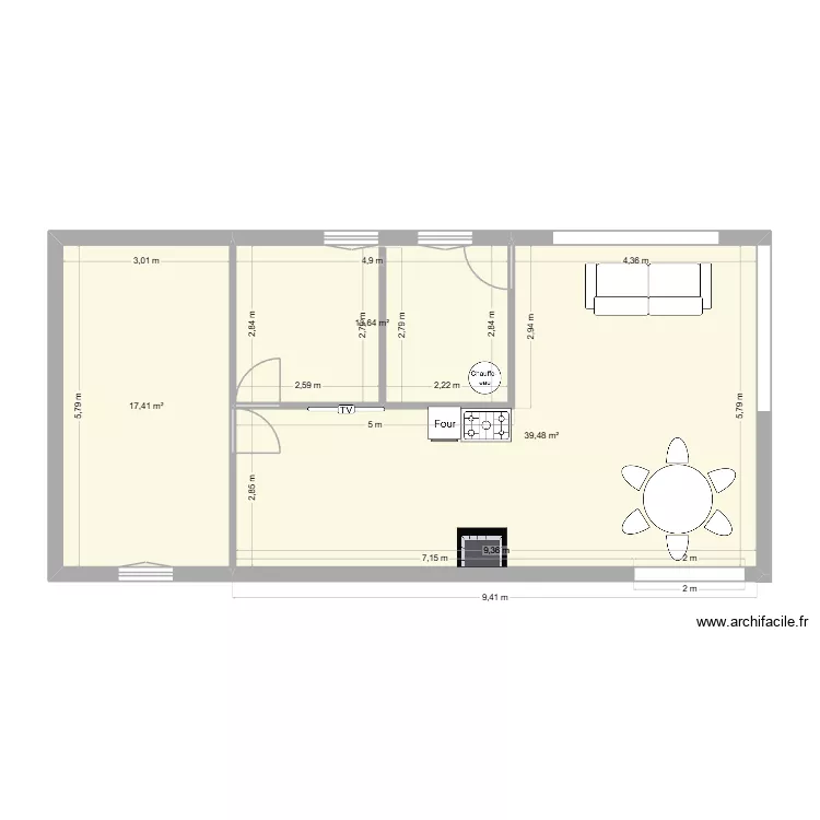 projet 2 64 m. Plan de 3  et 71 m²
