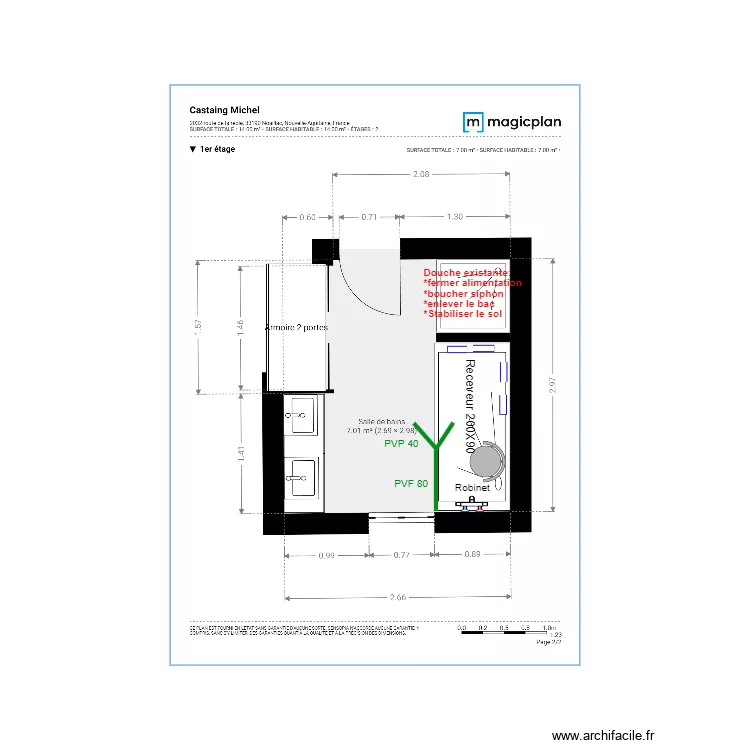 Plan Projet  Castaing. Plan de 