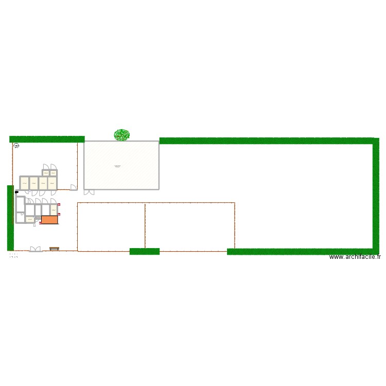 PLAN ECURIE. Plan de 10 pièces et 91 m2