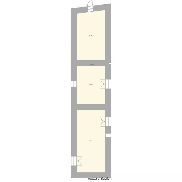 Moulin-bas. Plan de 4  et 97 m²