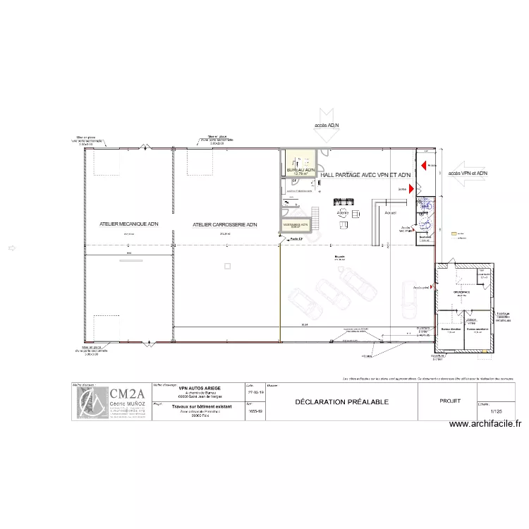 AD'N. Plan de 2  et 18 m²