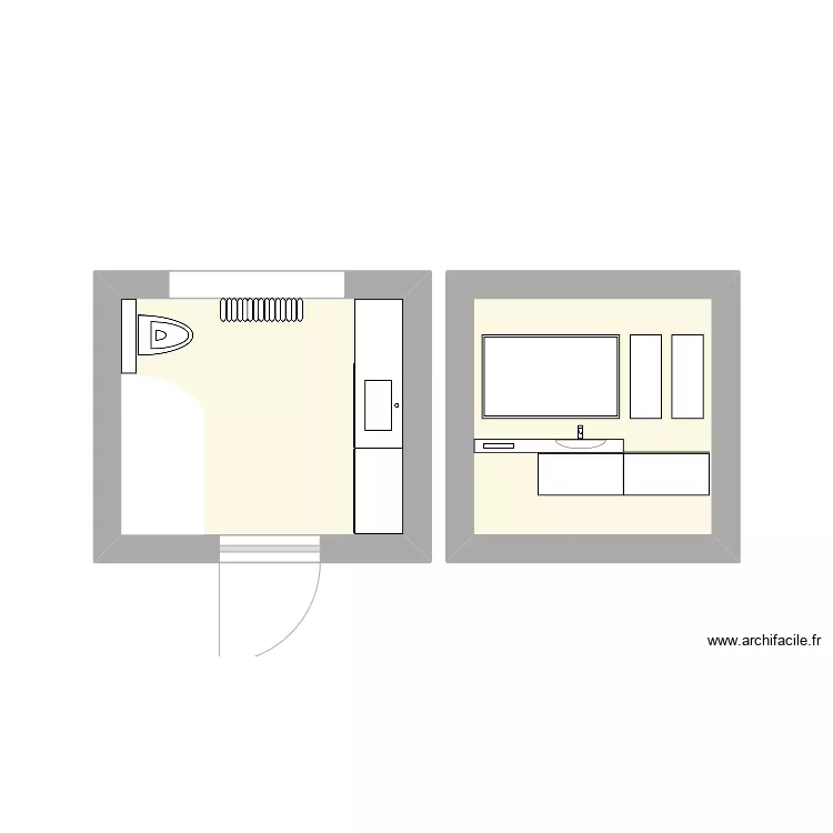 Projet salle de bain. Plan de Projet salle de bain. Plan de